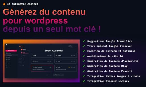 Générez du contenu pour wordpress depuis un seul mot clé !